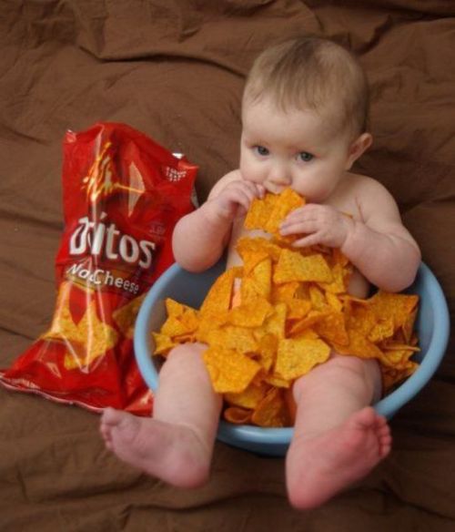 Don't worry, it's cool, everybody. Just eat around the Doritos.